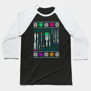 Artist Ugly Christmas Sweater Baseball T-Shirt